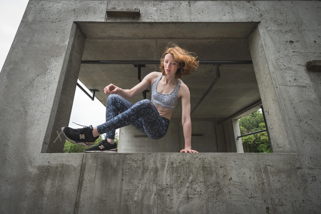 Hazel Townsend: model, actress, clown, parkour athlete.