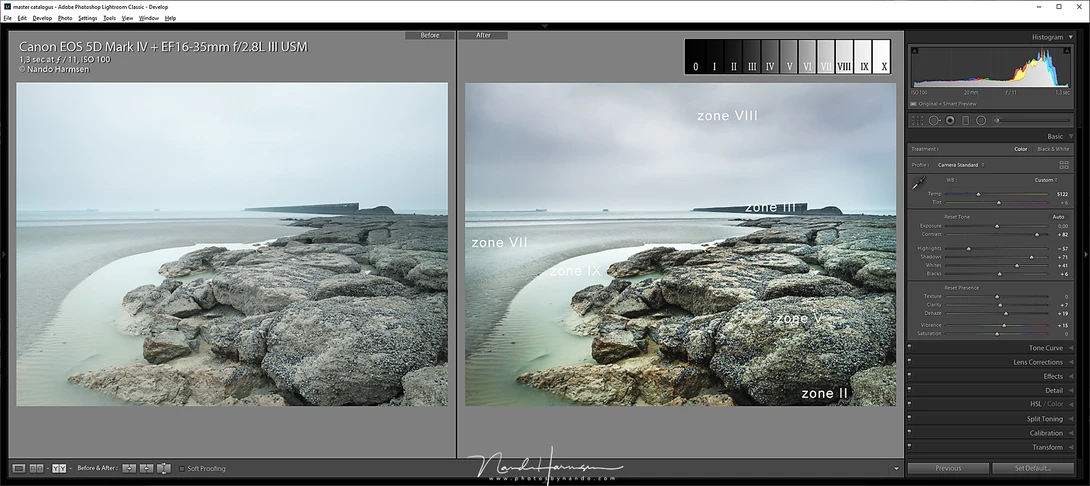 What about color? The zone system is still usable for color photography, but it might be difficult to recognize the contrast. Just as I mentioned in my previous article; converting the photo temporary to black and white might help a lot.