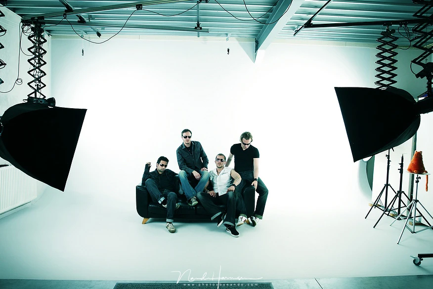 If you don't own studio equipment, you could rent it. Just remember, sometimes it can be wise to rent a complete studio including the equipment, just as I did for this band promotion photoshoot.