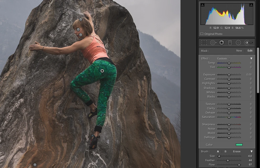 Lightroom adjustment brush
