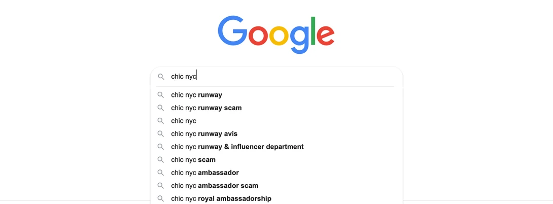 Google search results autocomplete