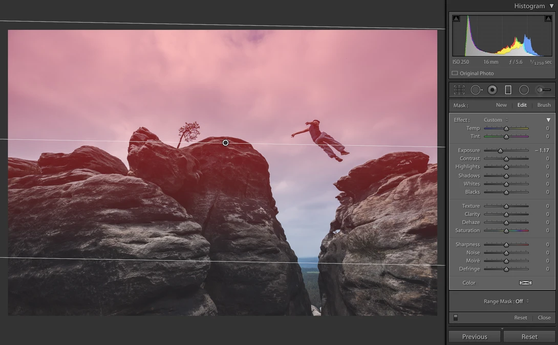 Graduated filter