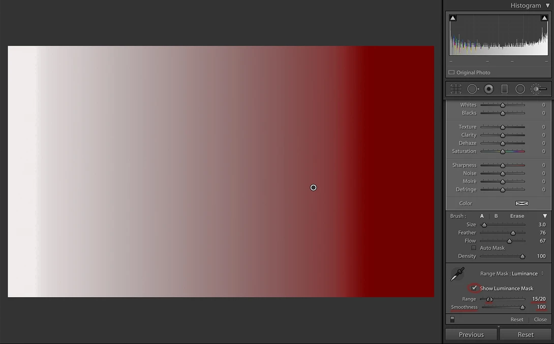 Range of 5, Smoothness 100
