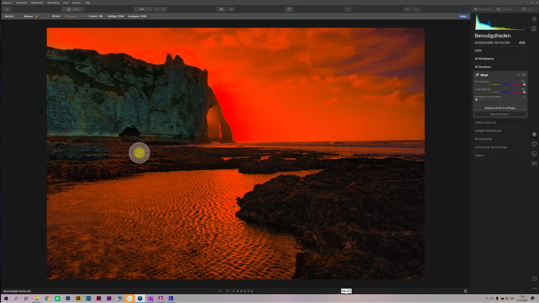 Luminar allows you to perform complex post-processing, with masks like this luminosity mask, and layers. 