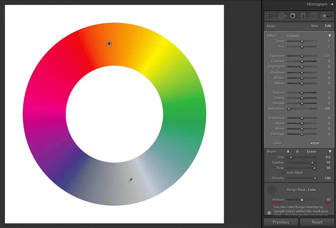 Color Wheel, Amount 50%