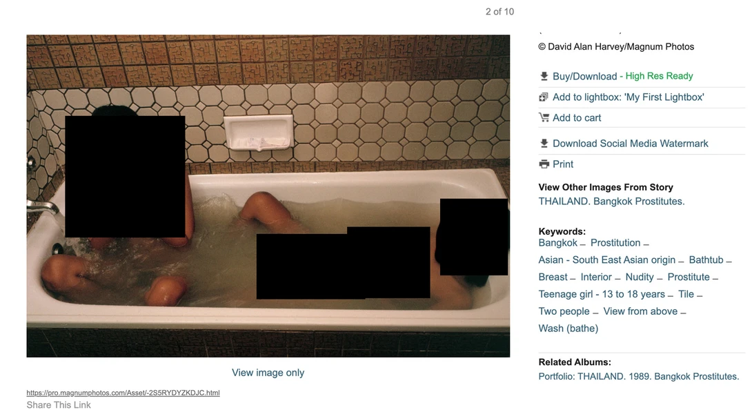 David Alan Harvey. Thailand. Bangkok Prostitutes. Bath.