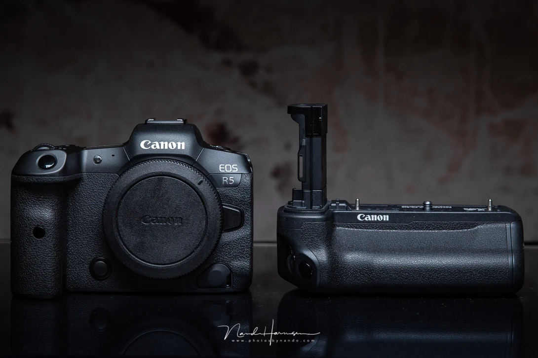 The battery grip makes the camera much bigger.