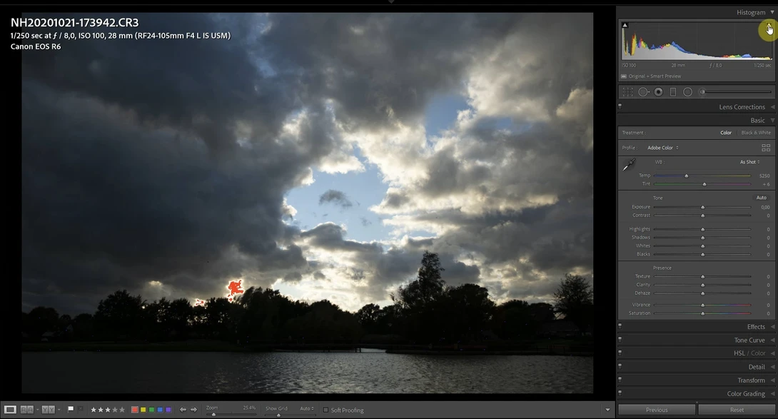 These parts are clipped. But only with the current image adjustments. 