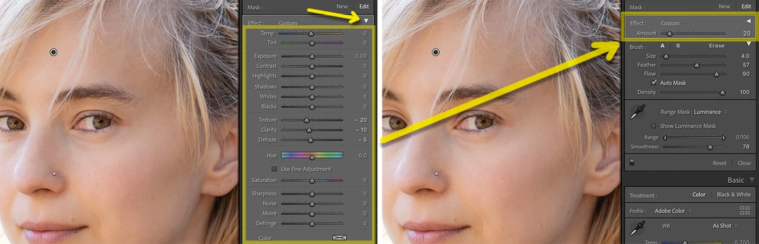 Lightroom Amount slider