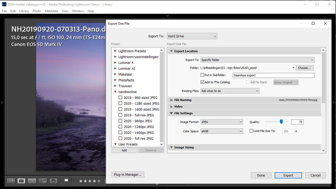 Don't add the exported files to your Lightroom Classic catalog. There is no need to have both.