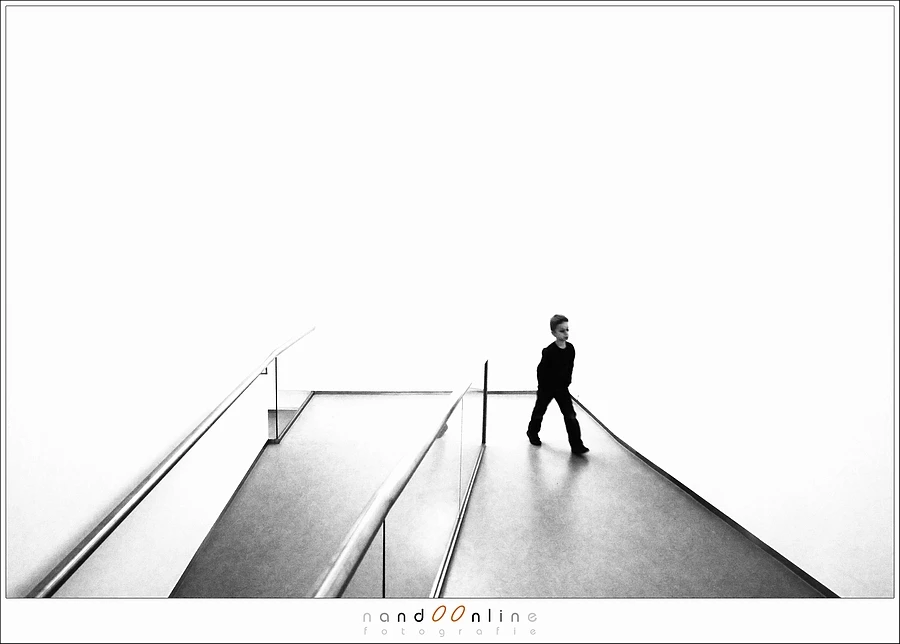 My son walking in the famous Kröller-Müller museum in the Netherlands, somewhere in 2008. This is what I should call a high key photo.