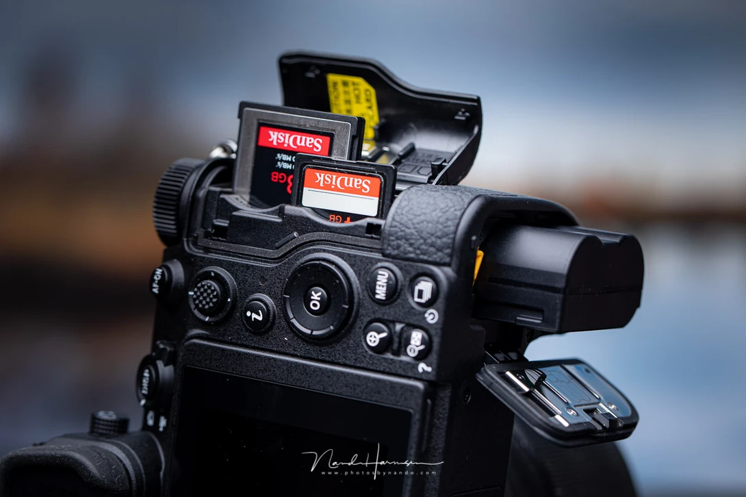 The Nikon Z6 II has a double card slot. It is one of the improvements.