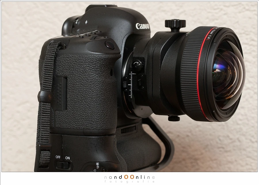 The Canon TS-E 17mm f/4L allows a shift of 12mm in either direction.