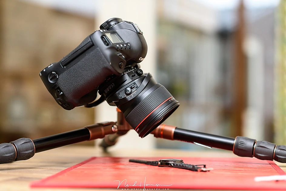 The setup I made for shooting the watch. I changed the angle of tilt, and also the orientation of the tilt. This way you have absolute control over the plane of focus.