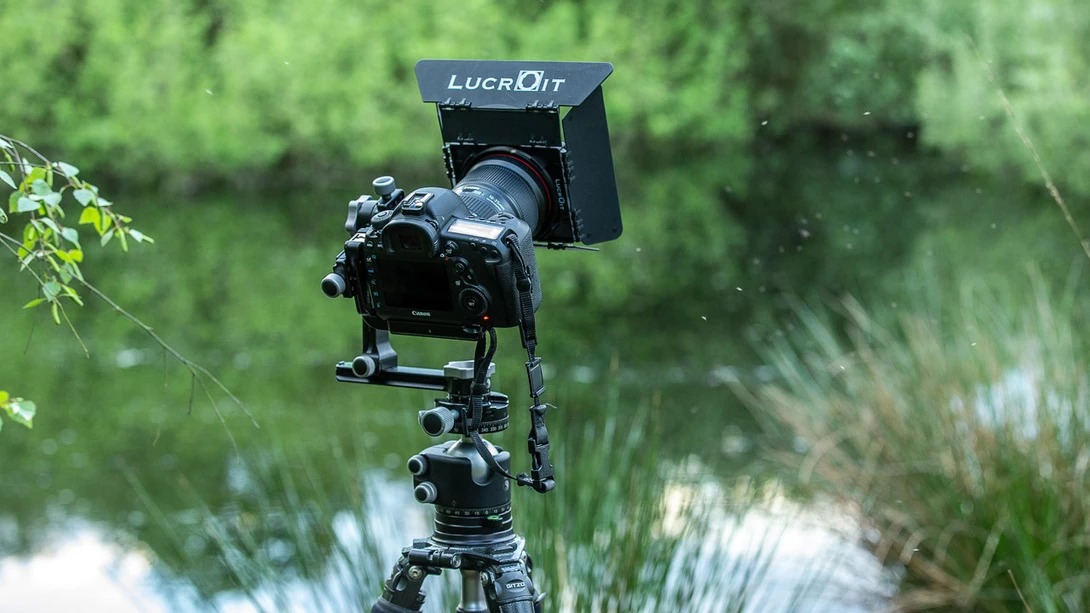 The RRS PG-01 Compact Pano-Gimbal Head in use for a vertical panorama