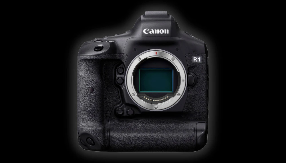 A mock-up of a Canon EOS R1