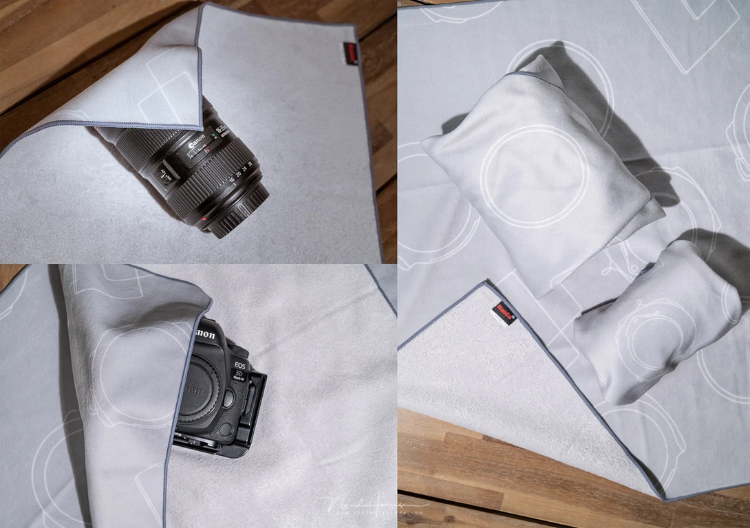 I wouldn't want to wrap all my photography equipment, but sometimes that might give a bit more protection, especially when these are stored in one bag compartiment.