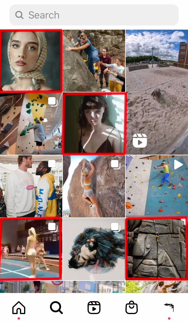Instagram Explore Page