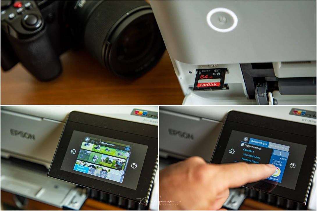 The large LCD screen makes printing from a SD card easy