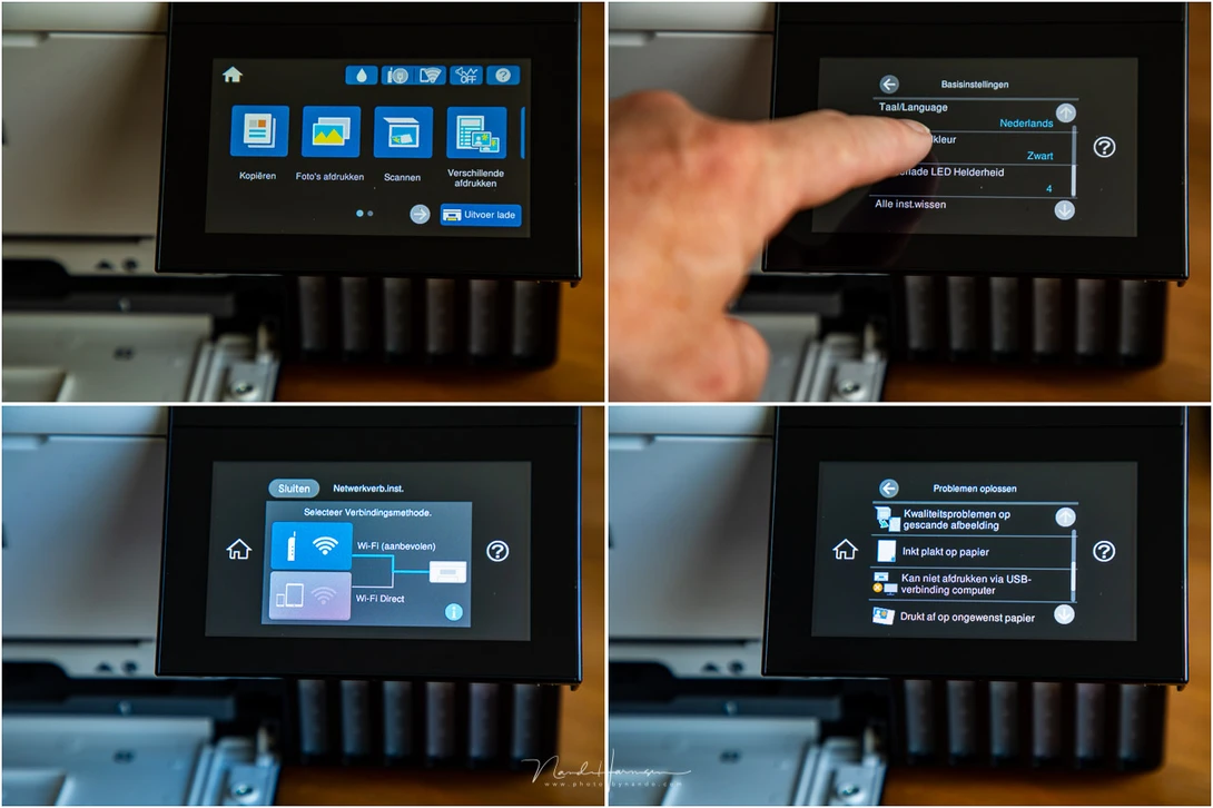 Setting up the printer and connecting it to the WiFi network is easy and straight forward. You can also make changes to standby times and sleep modes.