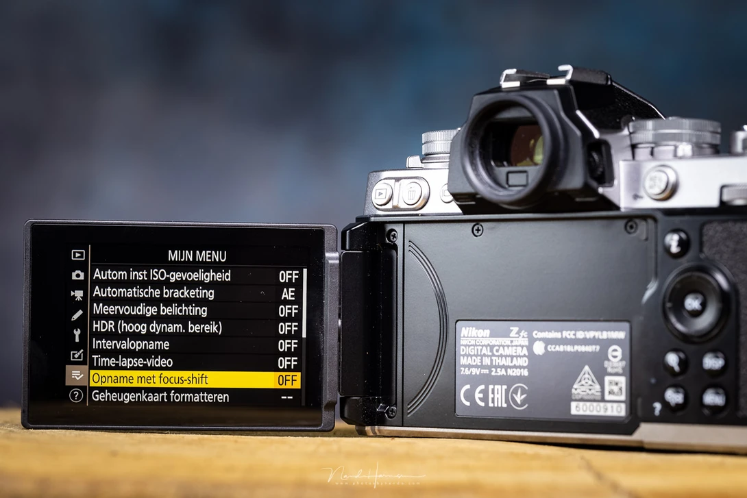 The menu holds no surprises for the Nikon user. It can be operated by touch screen.