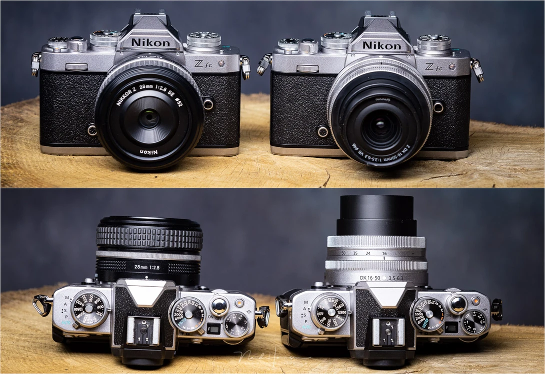 The two available kits. One with a Z 16-50mm zoom, and one with the Z 28mm.