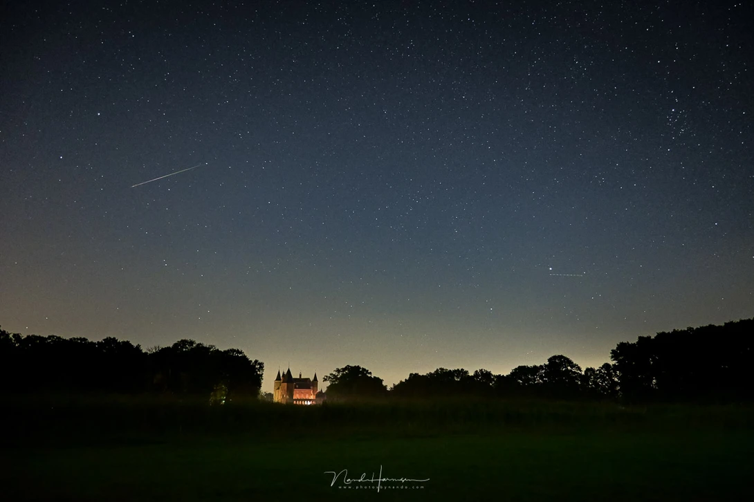 Perseïd meteor,&nbsp;Z 16-50mm at 16mm, ISO 6,400, f/3.5, 10 s, in camera jpeg