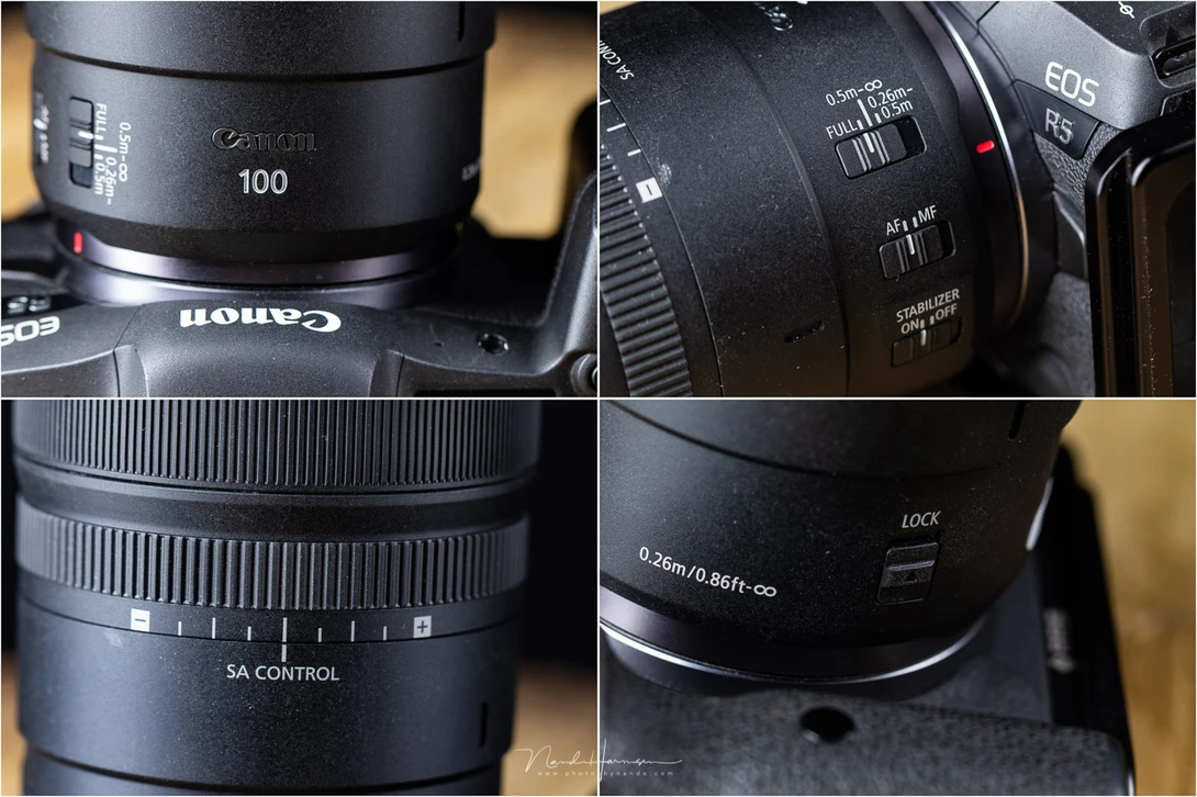 Details of the RF 100mm f/2.8L IS USM