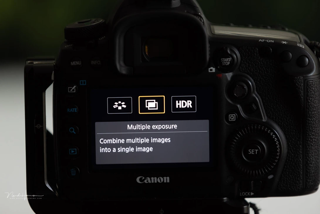 Multiple exposure settings on a Canon EOS 5D mark IV