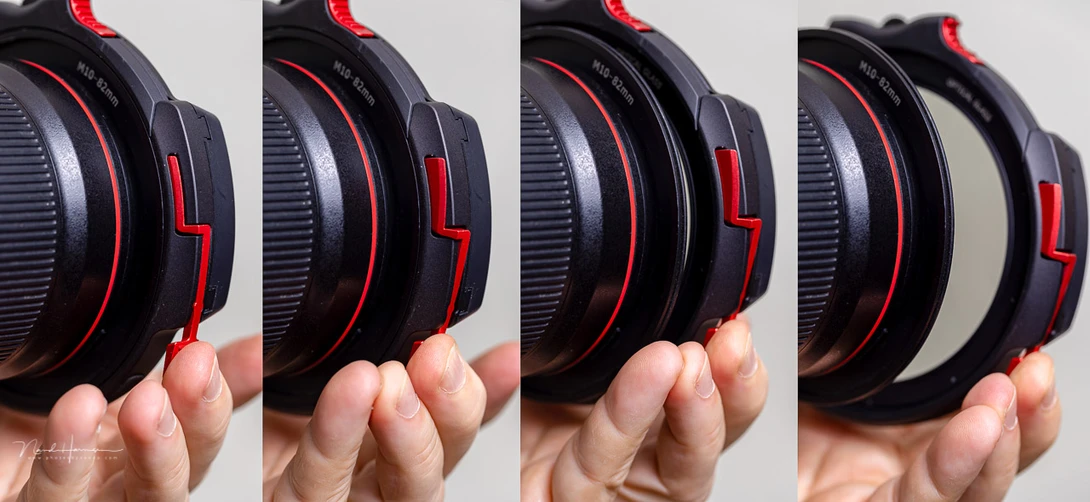 Removing the Haida M10-II filter holder