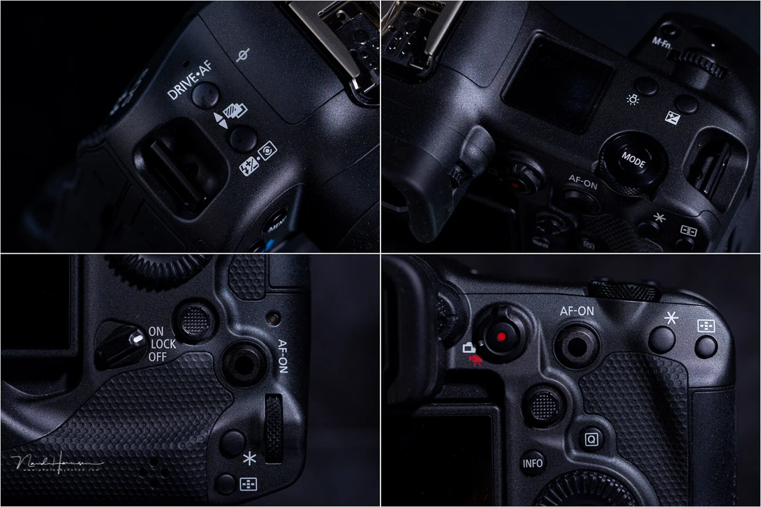 An overview of buttons and dials on the Canon EOS R3