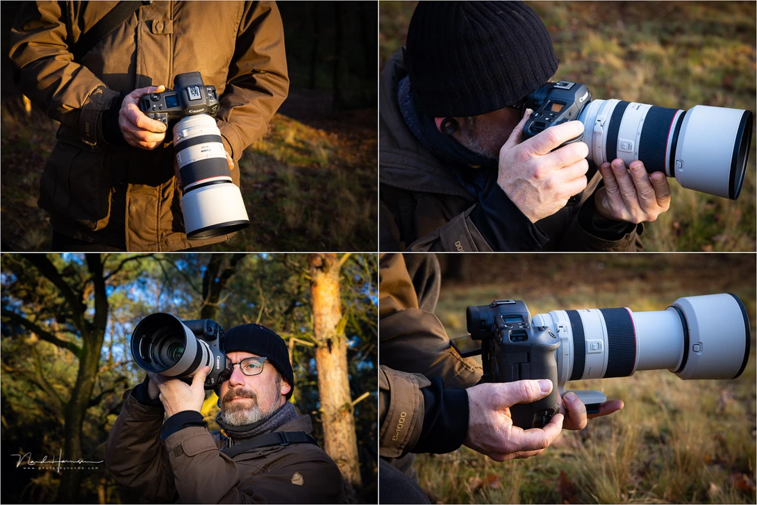 Holding the Canon EOS R3 feels familiar. The fully articulated screen works nicely when shooting from difficult positions.