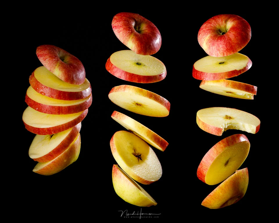 With some creativity you can make nice images of fruits. A bit of Photoshop for the finishing touch is very helpful