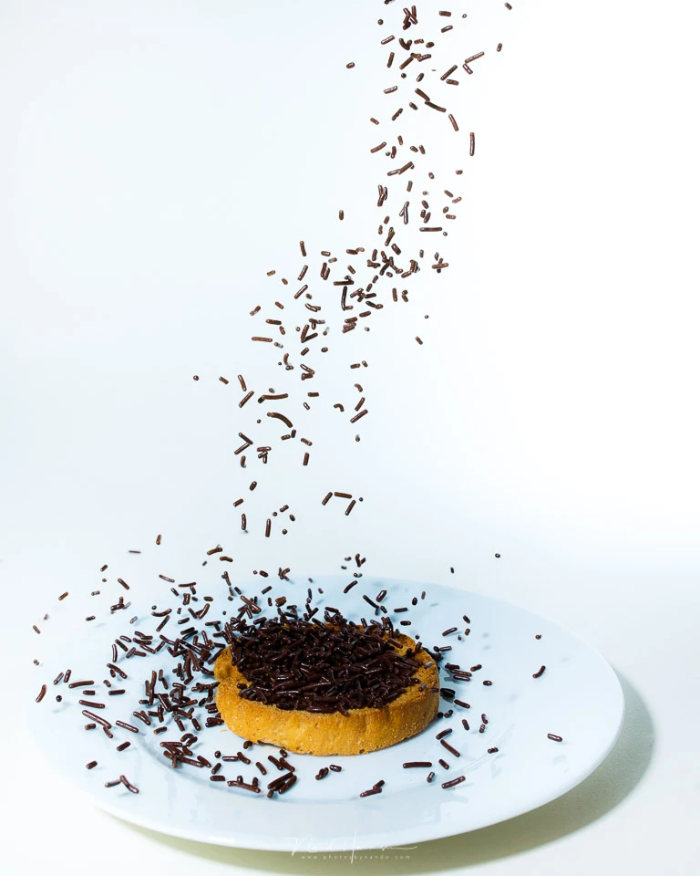 A short flash duration can freeze the moment. Be creative with the food before you consume it.
