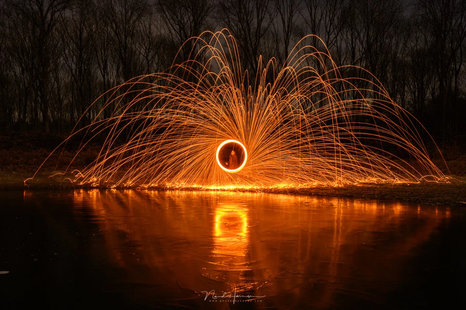 If you dare to go outside with a friend, burning steel wool can be a great subject. But be safe, and don't start a fire.