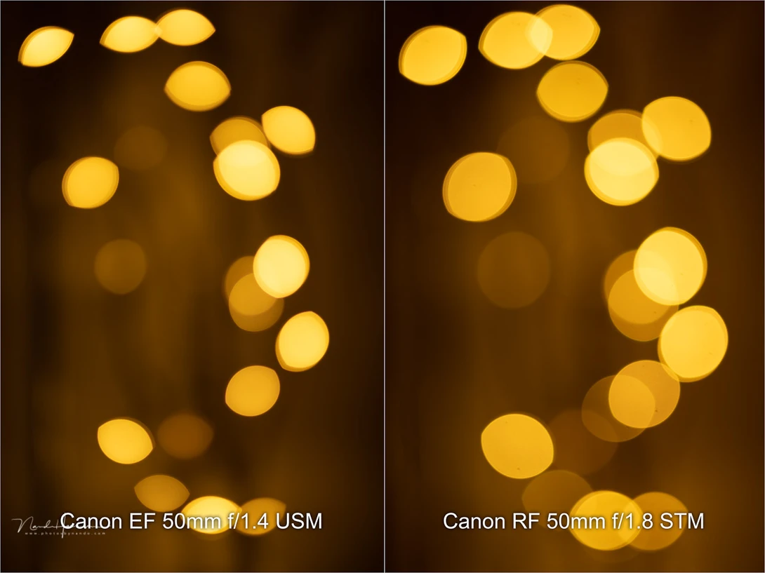 The appearance of the out of focus area depends on the quality of the lens, and the lens design itself. This example shows how the bokeh is different for each lens.