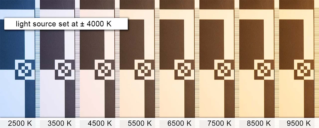 With a light source of approx.&nbsp;4000K there is almost no blue&nbsp;color cast anymore.&nbsp;