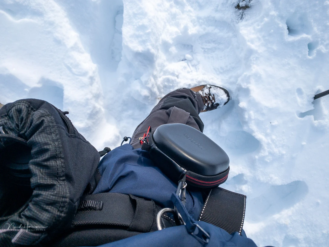 The hard case for the Haida magnetic filters is small and easy to carry with you.