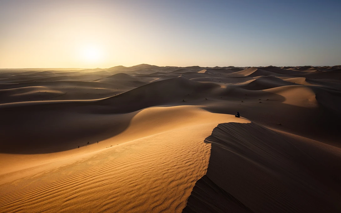 Sand Dune Photo With Clean Sand