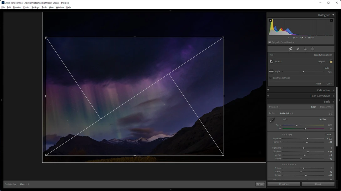 It's okay to crop the image as much as needed in post. The guidelines provide a welcome help