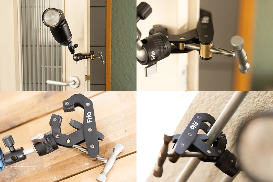 The Frio Grasp Bigi works well, even on small round pipes. It is fixed securely