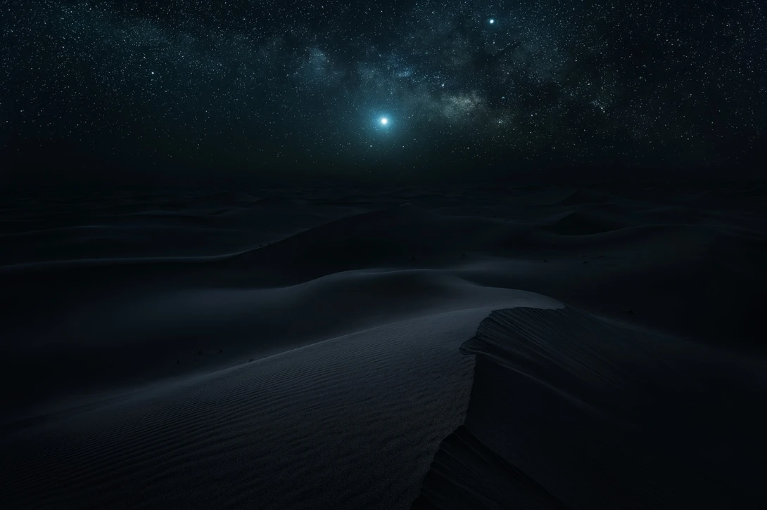 High Quality Night Photo of Desert