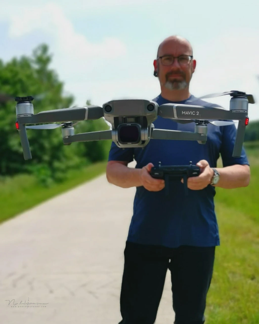The drone I use doesn't allow the camera to rotate. Therefor, a simple vertical orientated photo is not easily done.