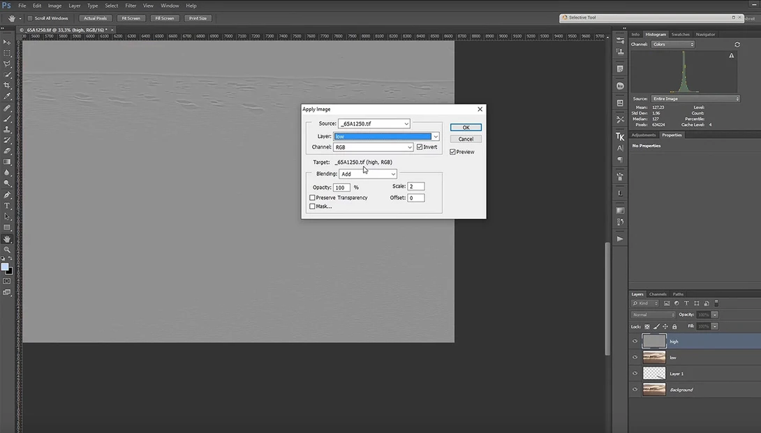 Photoshop Frequency Separation