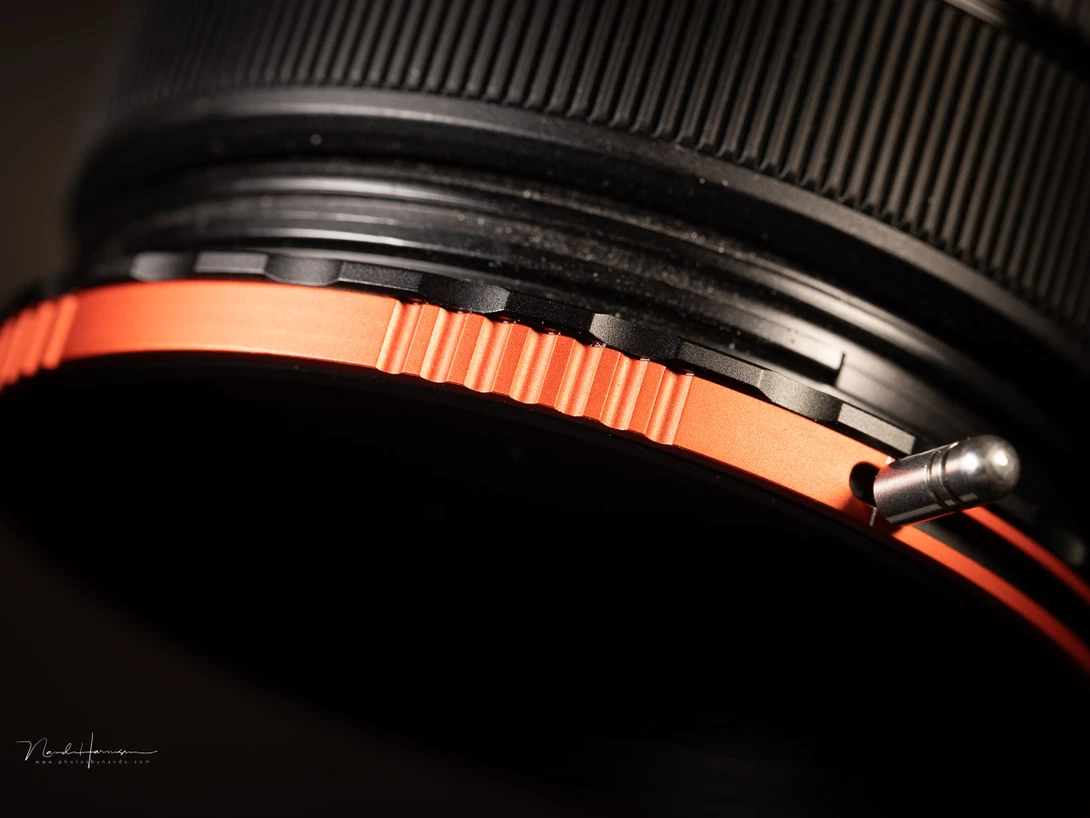 The filter rings have a lot of grip, and the nicely designed lever allows an easy change of neutral density.