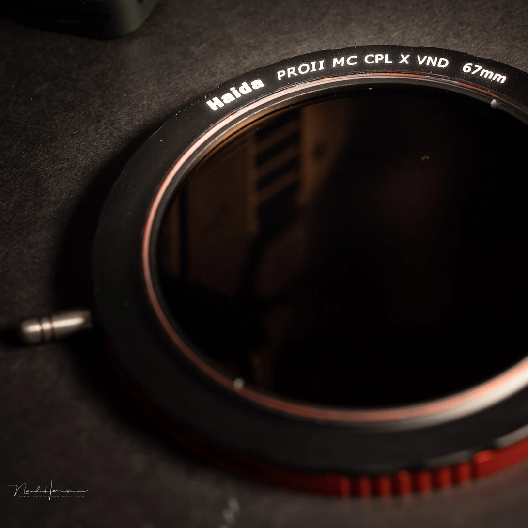 The Haida CPL VND filter up close