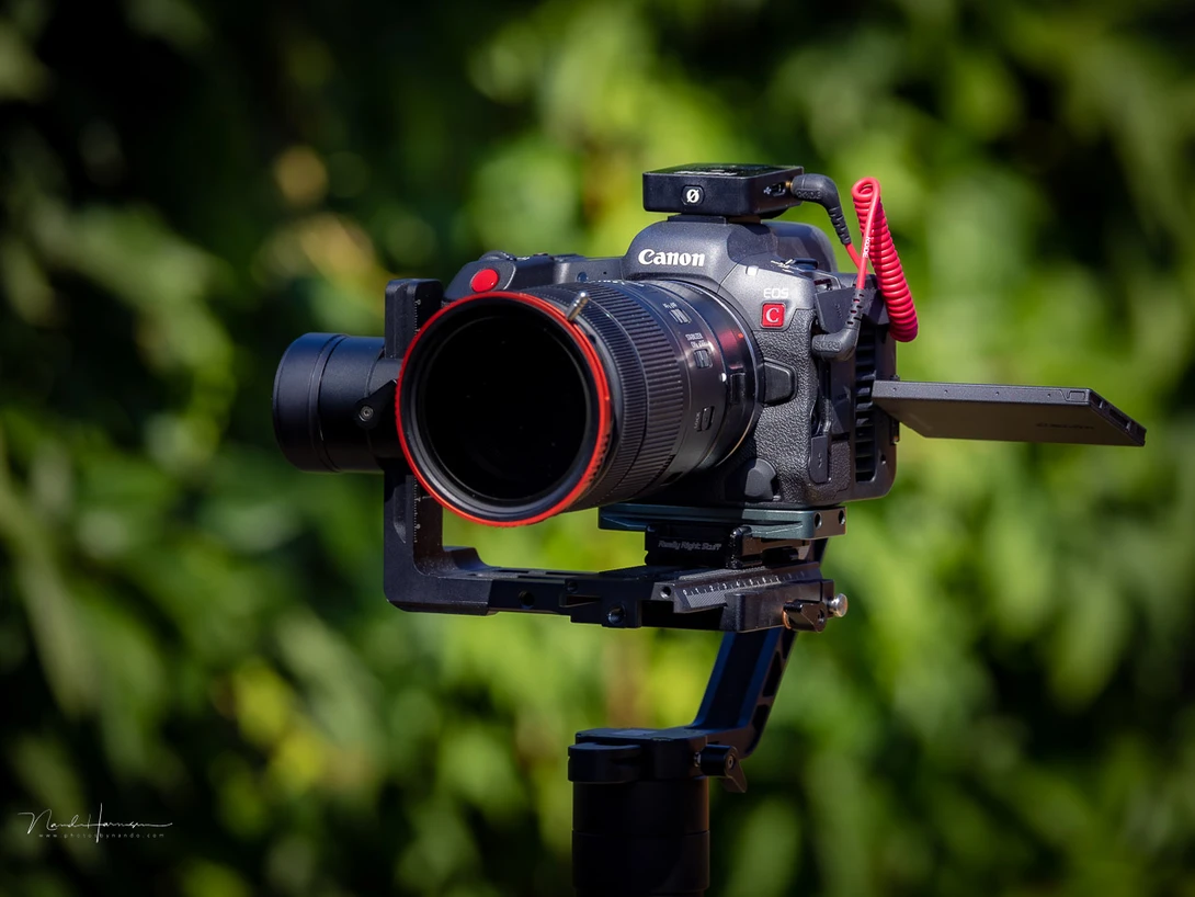 The filter fits nicely on this camera rig. This 67mm Haida CPL VND Pro II weights 48 grams