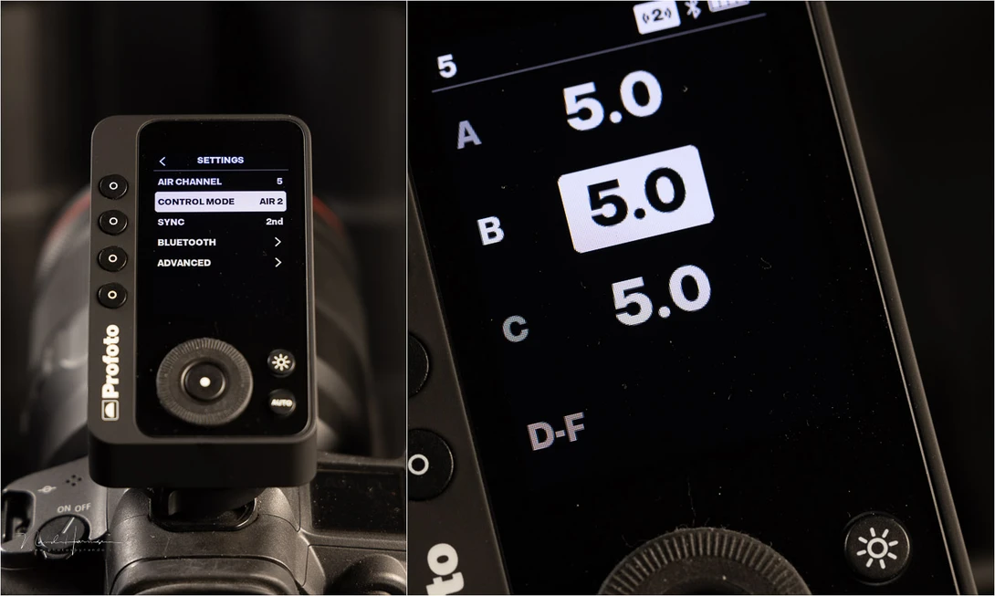With the Air2 activated, the Connect Pro shows the absolute flash power. Finally.