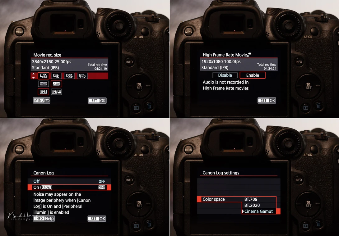 A quick overview of some of the video functions found on the Canon EOS R7