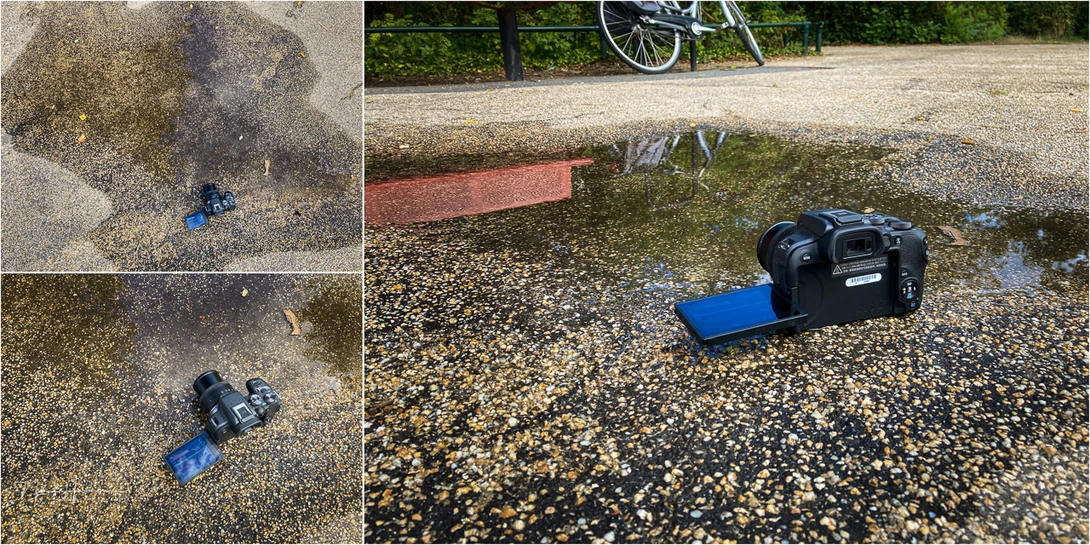 This is the behind the scenes for the previous image. Would you believe this amount of water was enough for a reflection?